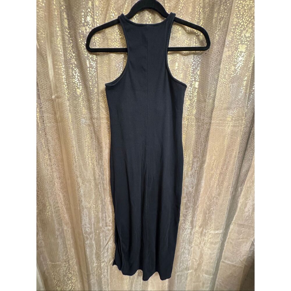 Old Navy Black Fitted High-Neck Rib-Knit Maxi Dress S/M - Picture 2 of 9